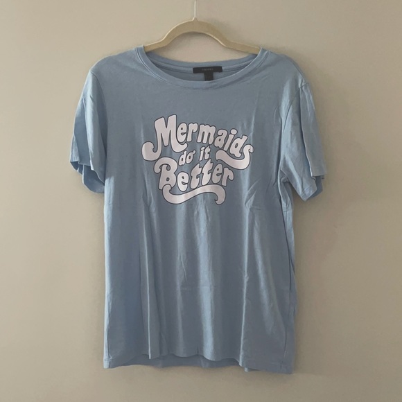 Forever 21 “Mermaids Do It Better” graphic tee - L - Picture 2 of 7